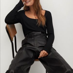 Mango ribbed long sleeved t shirt